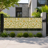 Mid-Century Floral Balcony Privacy Screen – Retro Weatherproof Railing Cover - Retro Privacy Screen