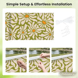 Mid-Century Floral Balcony Privacy Screen – Retro Weatherproof Railing Cover - Retro Privacy Screen