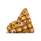 Mid Century Modern Bean Bag Chair Cover – Retro 70s Vintage Lounge Seat - retro bean bag