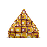Mid Century Modern Bean Bag Chair Cover – Retro 70s Vintage Lounge Seat - 38’’ × 42’’ × 29’’ / Without insert - retro
