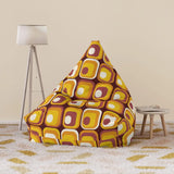 Mid Century Modern Bean Bag Chair Cover – Retro 70s Vintage Lounge Seat - retro bean bag