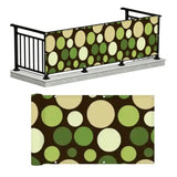 Mid-Century Outdoor Privacy Screen – Retro Bubbles Balcony Cover - Retro Privacy Screen