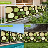 Mid-Century Outdoor Privacy Screen – Retro Bubbles Balcony Cover - Retro Privacy Screen