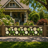 Mid-Century Outdoor Privacy Screen – Retro Bubbles Balcony Cover - Retro Privacy Screen