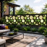 Mid-Century Outdoor Privacy Screen – Retro Bubbles Balcony Cover - Retro Privacy Screen