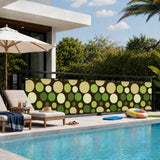 Mid-Century Outdoor Privacy Screen – Retro Bubbles Balcony Cover - Retro Privacy Screen