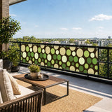 Mid-Century Outdoor Privacy Screen – Retro Bubbles Balcony Cover - Retro Privacy Screen