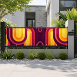 Mid-Century Outdoor Privacy Screen – Waterproof Balcony Cover - Retro Privacy Screen
