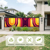 Mid-Century Outdoor Privacy Screen – Waterproof Balcony Cover - Retro Privacy Screen
