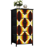 Midcentury 70s Retro Blackout Curtains: Bold Vibrant Honeycomb Pattern - retro curtains