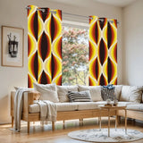 Midcentury 70s Retro Blackout Curtains: Bold Vibrant Honeycomb Pattern - retro curtains