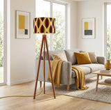 Midcentury 70s Retro Blackout Curtains: Bold Vibrant Honeycomb Pattern - retro curtains
