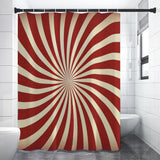 Midcentury 70s Shower Curtain – Retro Sunburst Design in 4 Sizes - retro bathroom