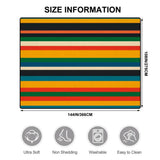 Midcentury 70s Striped Retro Rug 12x9 ft – Large Non-Slip Room Carpet - retro rug