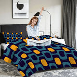 Midcentury King Size Comforter Set – Retro 3 Piece Bedding - Bedding - retro
