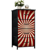 Midcentury Modern 4-Drawer Dresser – 60s Atomic Sunburst Storage Cabinet - One Size - retro dresser