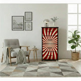 Midcentury Modern 4-Drawer Dresser – 60s Atomic Sunburst Storage Cabinet - One Size - retro dresser