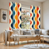 Midcentury Modern Blackout Curtains: 70s Retro Multi Sizes Drapes - retro ads