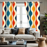 Midcentury Modern Blackout Curtains: 70s Retro Multi Sizes Drapes - retro ads