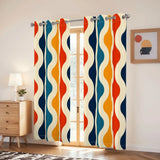 Midcentury Modern Blackout Curtains: 70s Retro Multi Sizes Drapes - retro ads