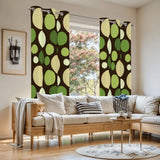 Midcentury Modern Blackout Curtains: 70s Retro Polka Dots Multi Sizes - retro curtains