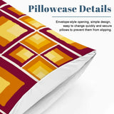 Midcentury Modern Duvet Cover Set: Yellow Brown Retro 70s Home - retro bedding