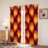 Midcentury Modern Peacock Eye Blackout Curtains: 70s Retro Multi Sizes - retro curtains