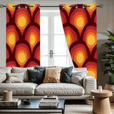 Midcentury Modern Peacock Eye Blackout Curtains: 70s Retro Multi Sizes - retro curtains