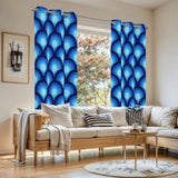 Midcentury Modern Peacock Eye Blackout Curtains: 70s Retro Multi Sizes - retro curtains