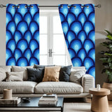 Midcentury Modern Peacock Eye Blackout Curtains: 70s Retro Multi Sizes - retro curtains
