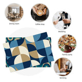 Midcentury Modern Placemats – Blue Retro Double Sided Heat Proof - retro table linen