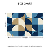 Midcentury Modern Placemats – Blue Retro Double Sided Heat Proof - retro table linen