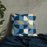 Midcentury Modern Placemats – Blue Retro Double Sided Heat Proof - retro table linen