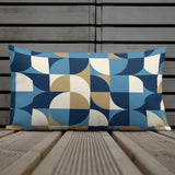 Midcentury Modern Placemats – Blue Retro Double Sided Heat Proof - retro table linen