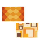 Midcentury Modern Placemats – Double Sided Reusable Retro Table Mats - 4 Pcs - retro table linen