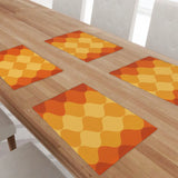 Midcentury Modern Placemats – Double Sided Reusable Retro Table Mats - retro table linen