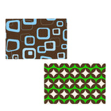 Midcentury Modern Placemats – Double Sided Reusable Table Mats - 4 Pcs - retro table linen