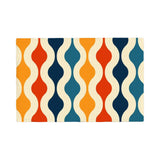 Midcentury Modern Placemats – Double Sided Reusable Table Mats - 4 Pcs - retro table linen