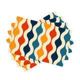 Midcentury Modern Placemats – Double Sided Reusable Table Mats - retro table linen