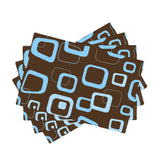 Midcentury Modern Placemats – Double Sided Reusable Table Mats - retro table linen