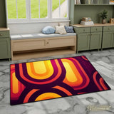 Midcentury Modern Retro 70s Rug – Colourful 5:3 Carpet Custom Sizes - retro rug