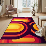 Midcentury Modern Retro 70s Rug – Colourful 5:3 Carpet Custom Sizes - retro rug