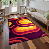Midcentury Modern Retro 70s Rug – Colourful 5:3 Carpet Custom Sizes - retro rug