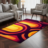 Midcentury Modern Retro 70s Rug – Colourful 5:3 Carpet Custom Sizes - retro rug