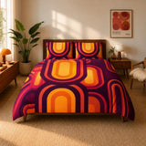 Midcentury Modern Retro 70s Rug – Colourful 5:3 Carpet Custom Sizes - retro rug