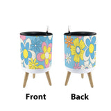 Midcentury Modern Retro Plant Pot with Wooden Legs - 70s Flower Power - retro plant pot