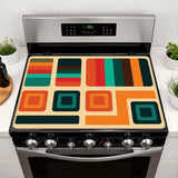 Midcentury Modern Retro Stove Cover – Vintage Kitchen Protection Mat - retro kitchen