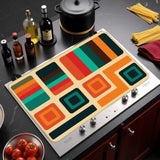 Midcentury Modern Retro Stove Cover – Vintage Kitchen Protection Mat - retro kitchen