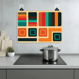 Midcentury Modern Retro Stove Cover – Vintage Kitchen Protection Mat - retro kitchen