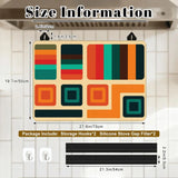 Midcentury Modern Retro Stove Cover – Vintage Kitchen Protection Mat - retro kitchen